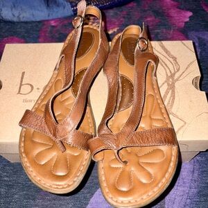 Born Tan Leather Sandals